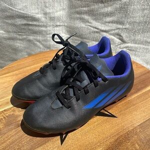 Adidas Kids X Speedflow 4 Firm Ground Soccer Shoe Black/Sonic Ink Size 4.5